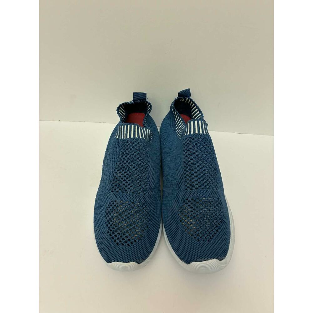 Women's Blue Knit Slip On Sneakers Lightweight Walking Shoes Size Unknown